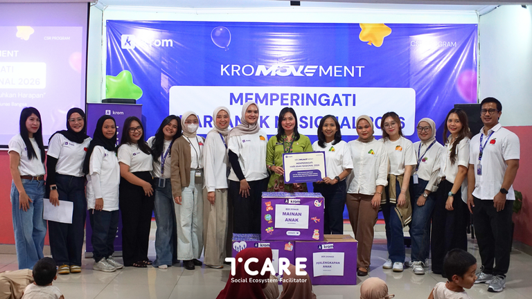 Peringati Hari Anak Nasional melalui KROMOVEMENT: Program Kolaborasi Krom Bank bersama T.CARE